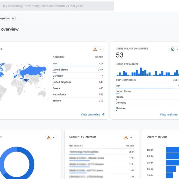 Google Analytics Dashboard Example