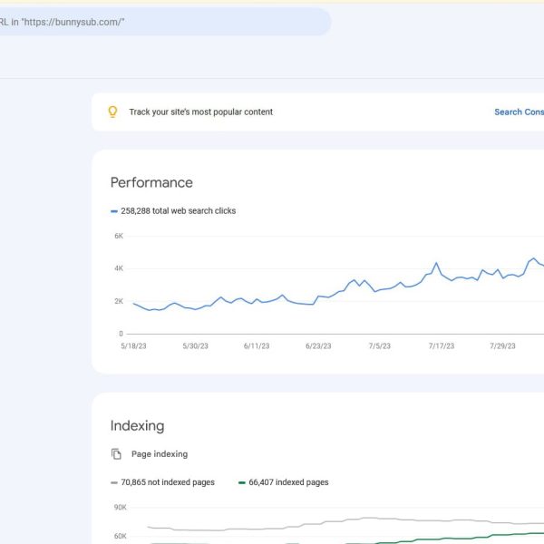 Google Search Console Performance Example نمونه کار سئو تیم آیتی مطمئن