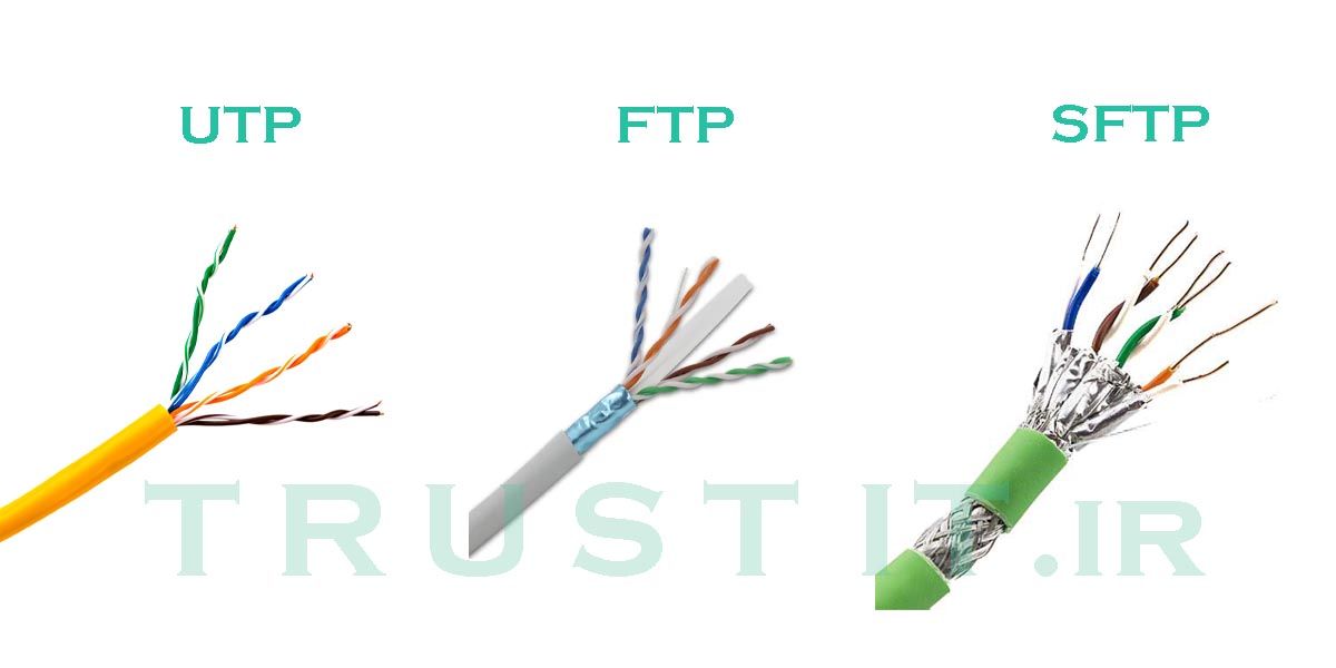 diffrence between network cable types تفاوت بین کابل UTP و FTP و SFTP