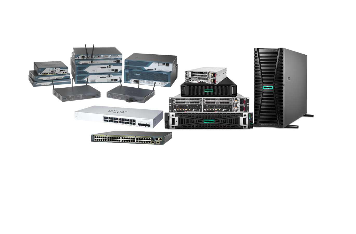 تجهیزات و قطعات سرور های HPE و تجهیزات سیسکو