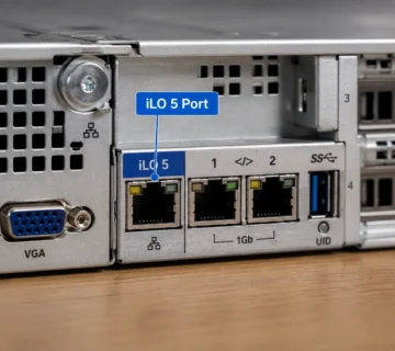 پورت iLO 5 در پشت سرور HPE