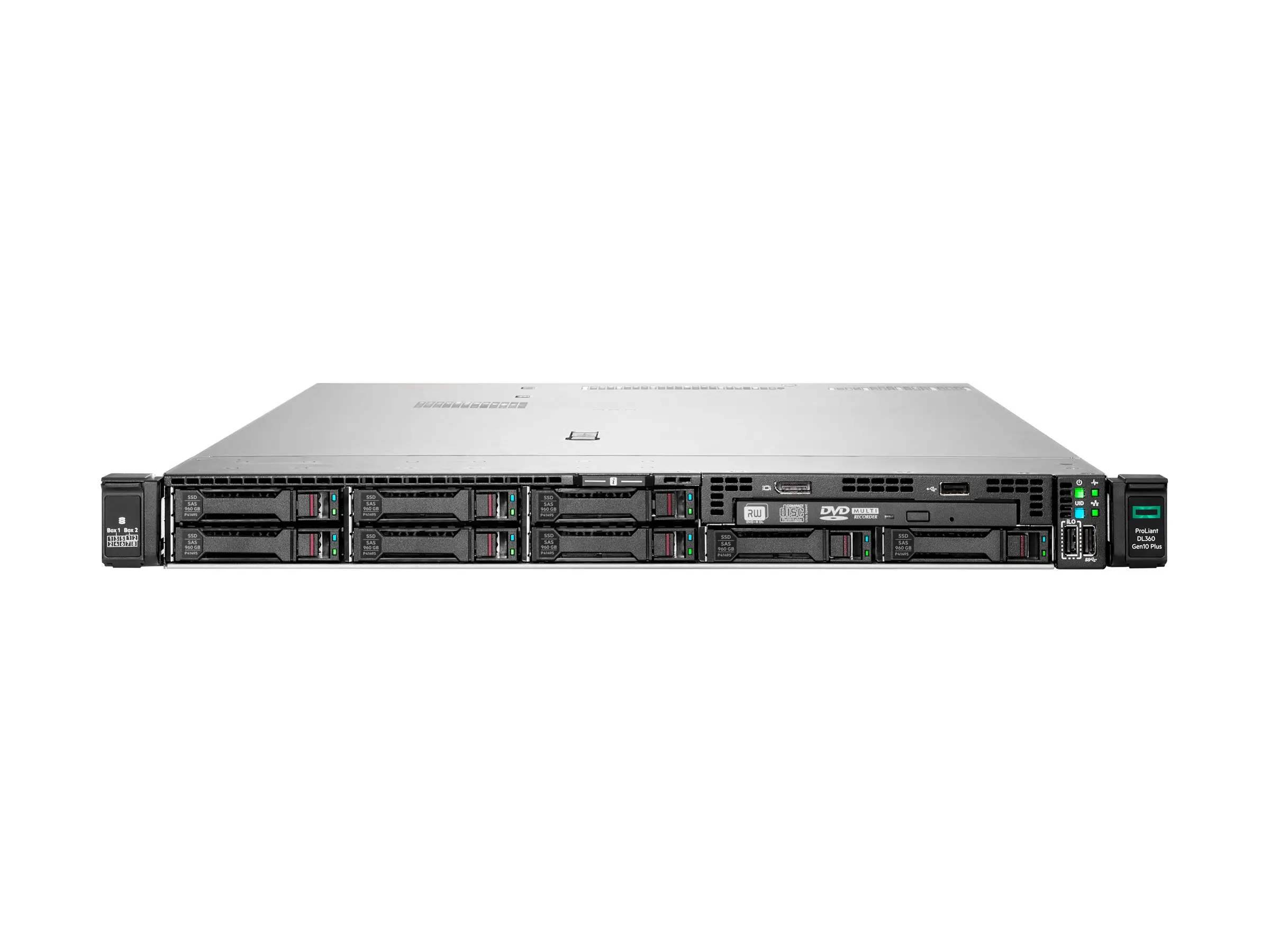 نمای جلویی سرور HPE ProLiant DL360 Gen10 Plus بدون Bezel Kit