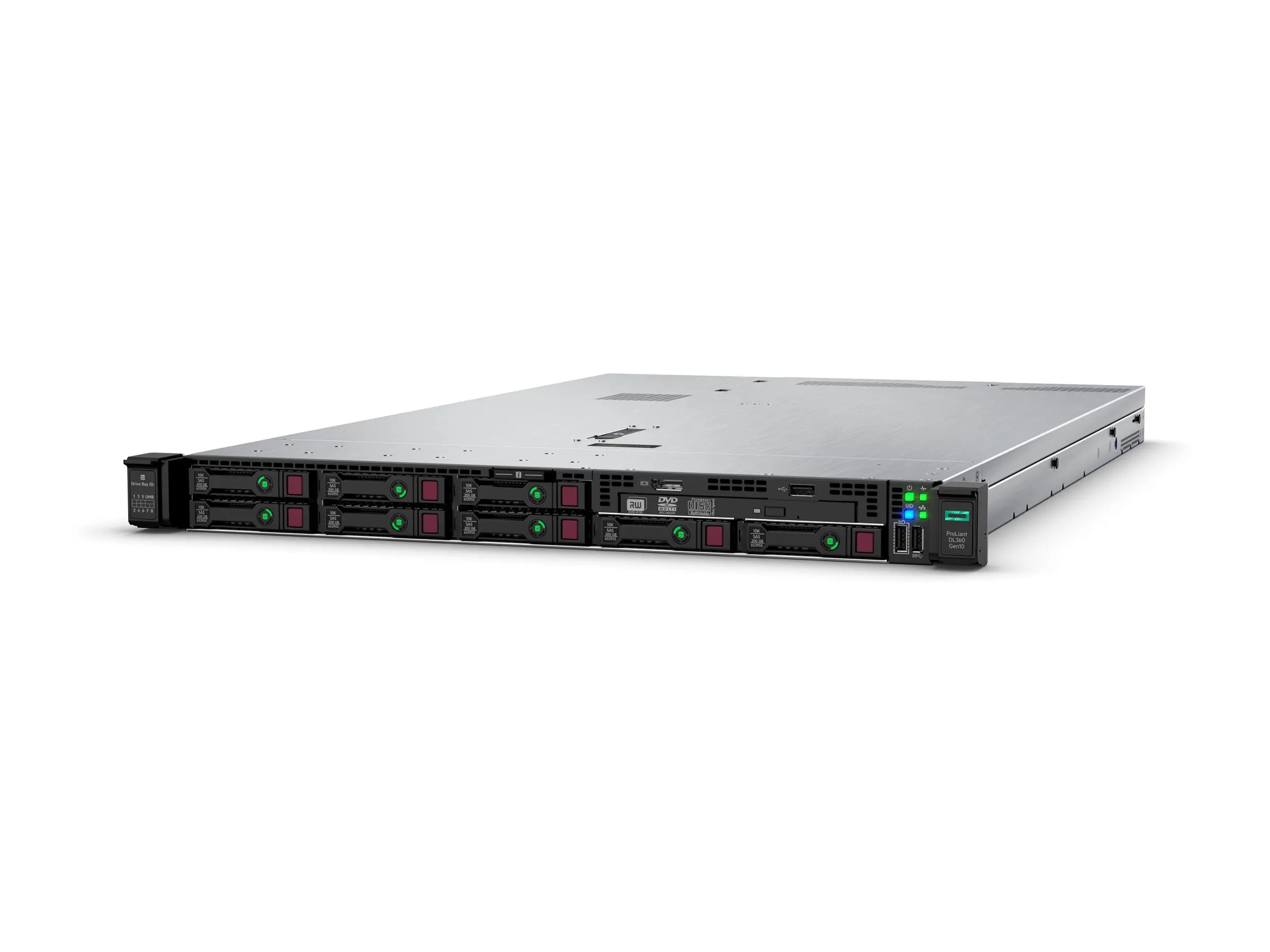نمای جلویی سرور HPE ProLiant DL360 Gen10 بدون Bezel Kit