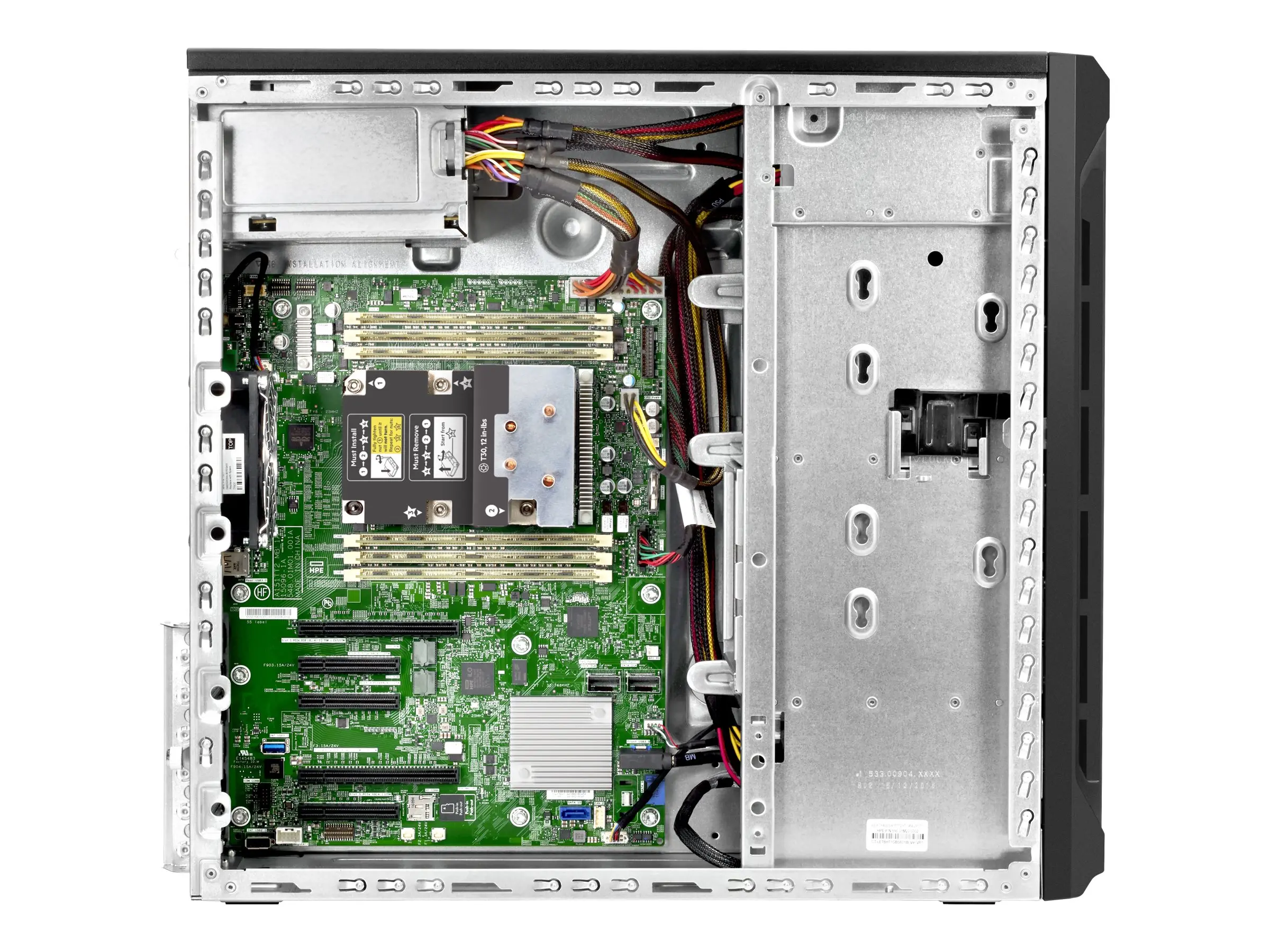 نمای داخلی سرور HPE ProLiant ML110 Gen10 و قطعات