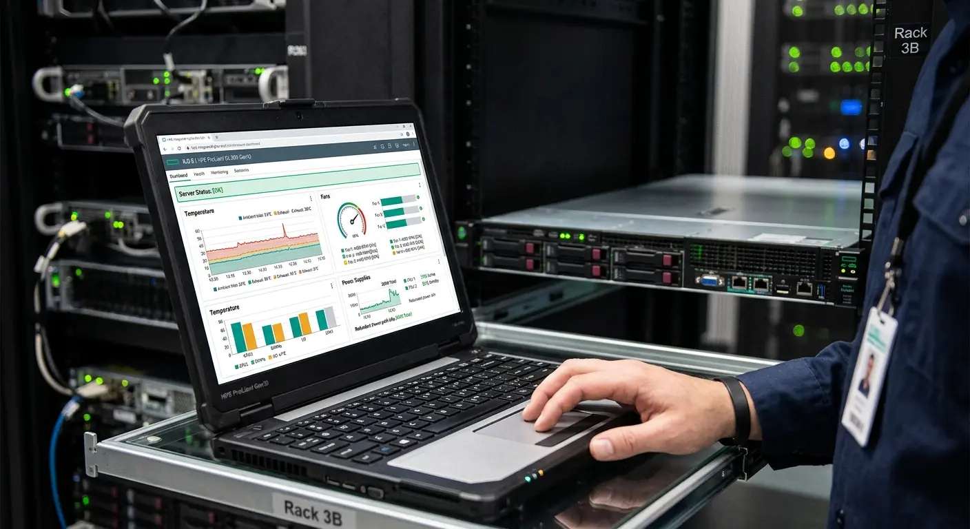داشبورد مدیریت HPE iLO برای مانیتورینگ سلامت سرور