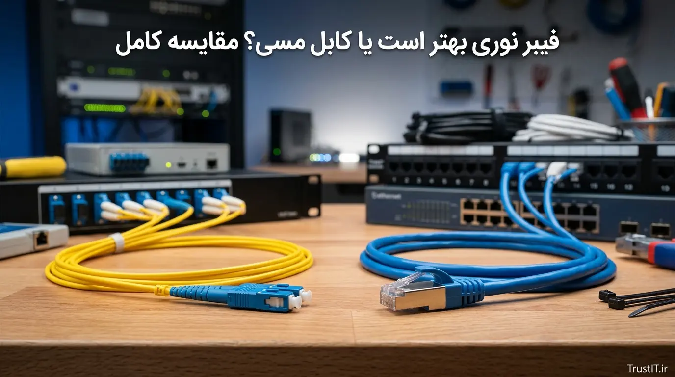 مقایسه کابل فیبر نوری و کابل مسی Cat6